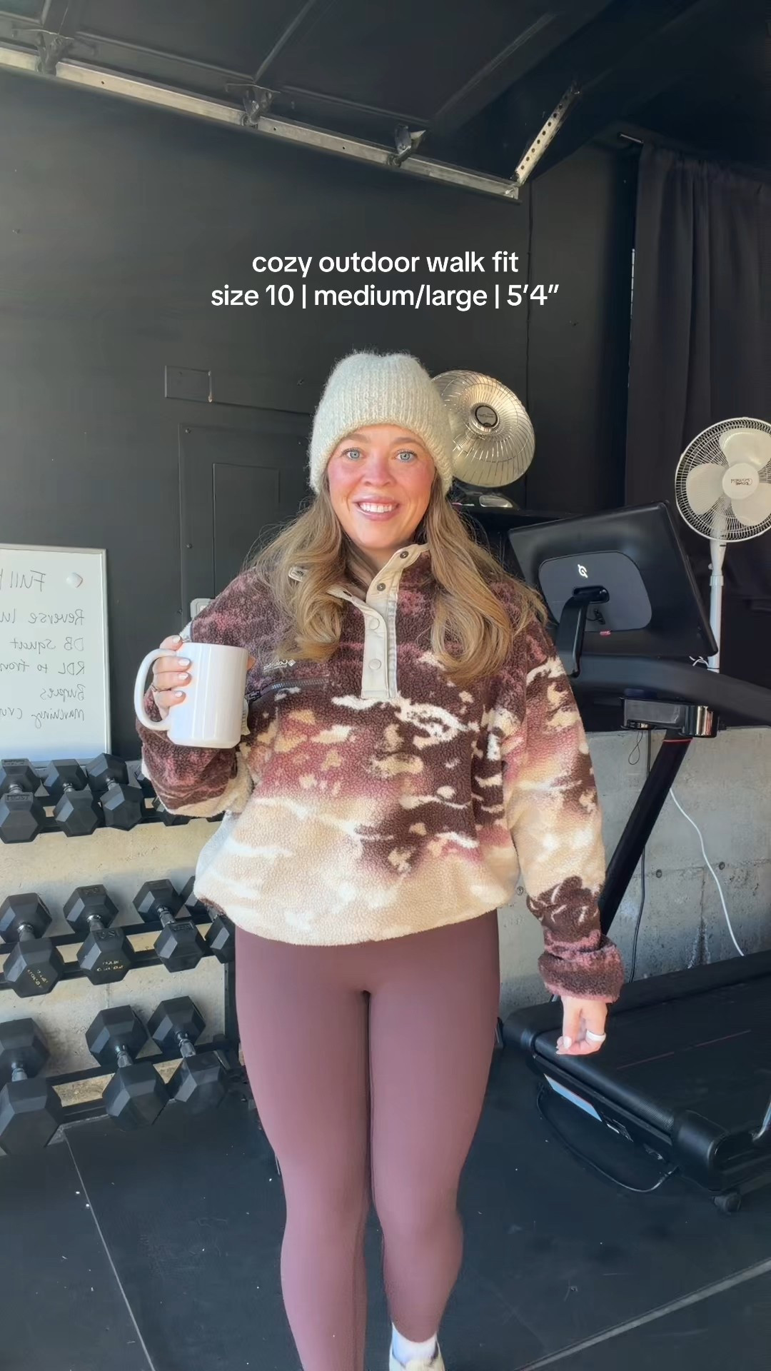 Cozy Outdoor Walk Outfit of the Day 👟🤎 Wearing a size XL fleece and 10 leggings! 
Size 10 | M\L | 5’3” 

#LTKootd #LTKActive #LTKfitnessgoals