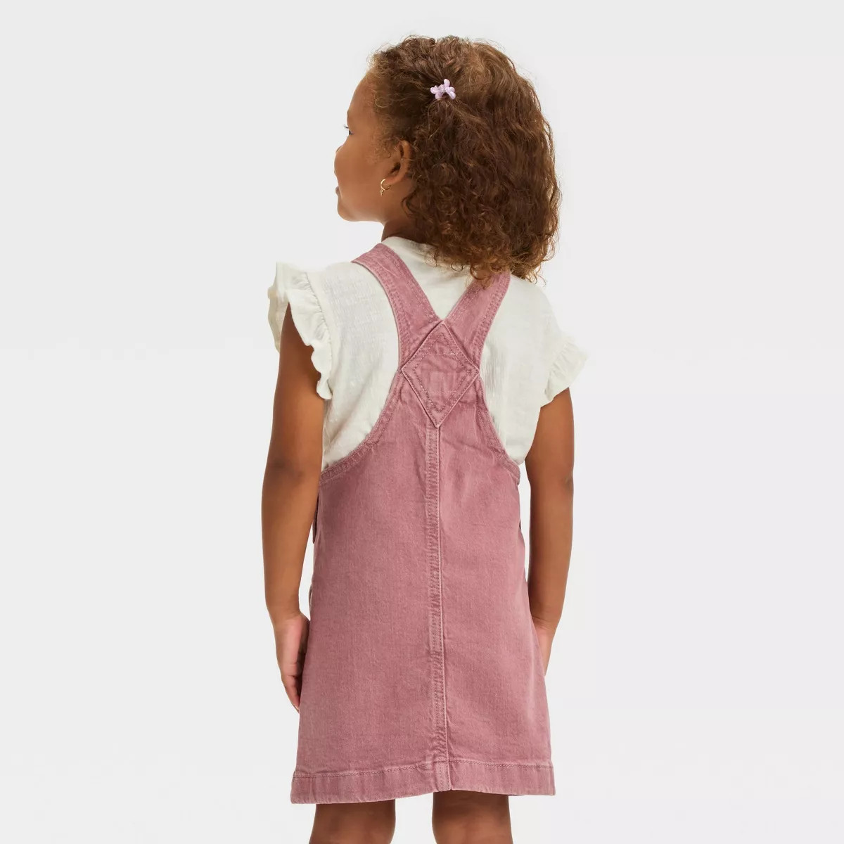 Toddler Girls' Denim Skirtall Dress - Cat & Jack™ Pink | Target