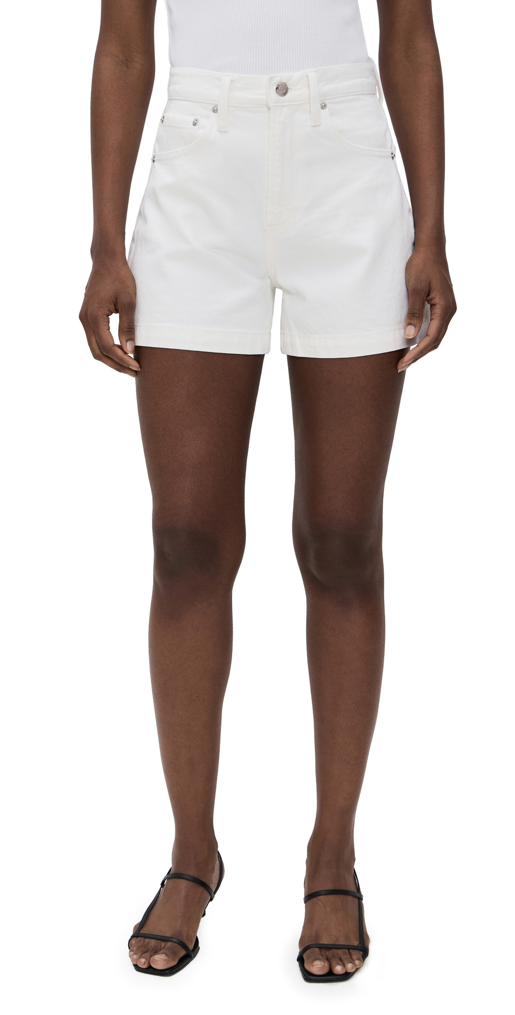 Pistola Denim Saige Shorts Polished White 24 | Shopbop