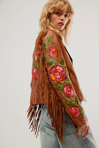 FP X Mauritius Crissy Floral Fringe Jacket | Free People (Global - UK&FR Excluded)