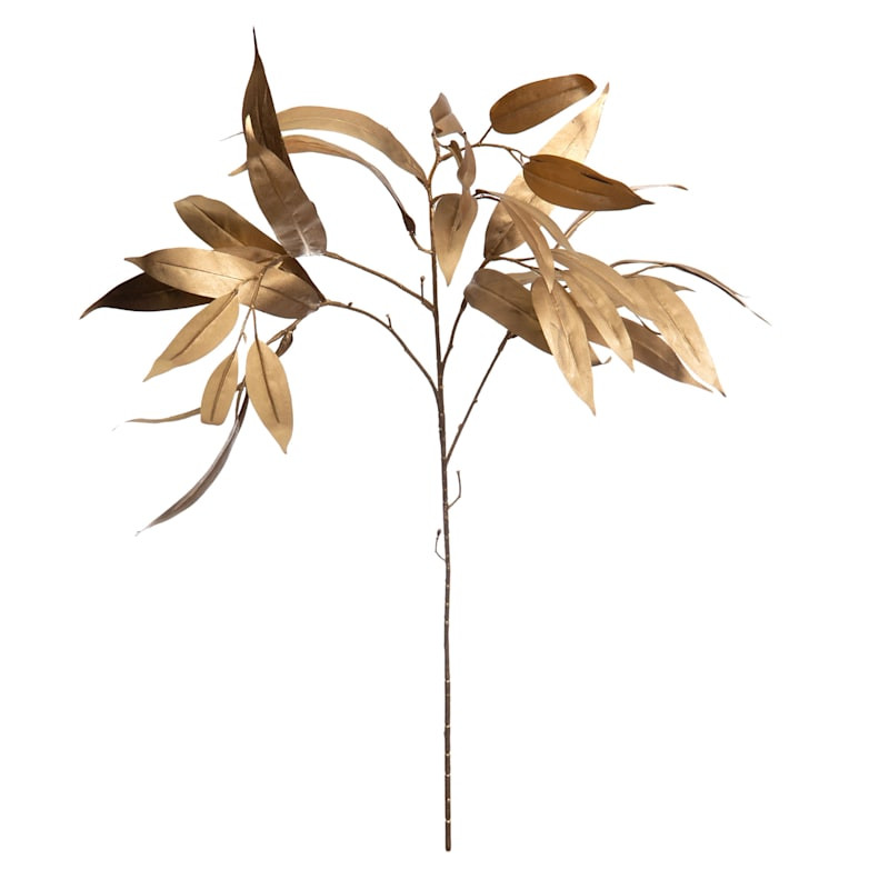 Grace Mitchell Long Gold Eucalyptus Spray, 32" | At Home