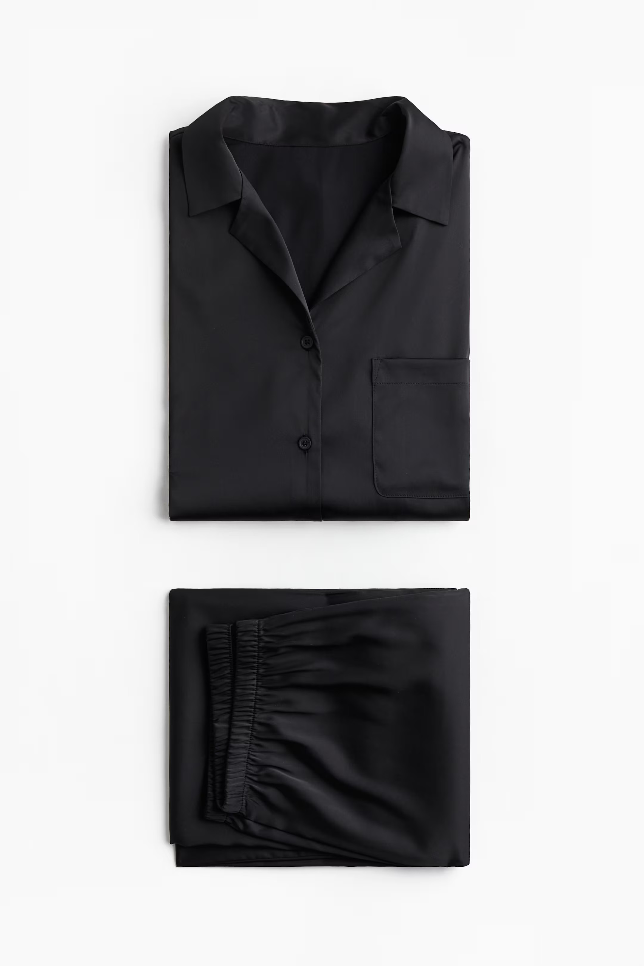 Satin Pajamas - Black - Ladies | H&M US | H&M (US + CA)