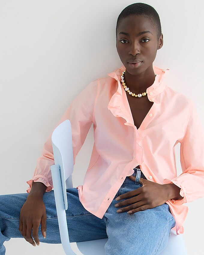 Cottage top in cotton poplin | J. Crew US