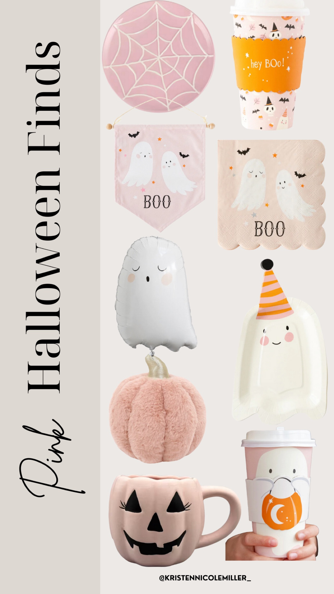 Pink Halloween finds, ghost, boo, banner, paper napkins, paper plates, balloon, plush pumpkin, disposable coffee cups, pink 

#LTKhome #LTKSeasonal #LTKstyletip