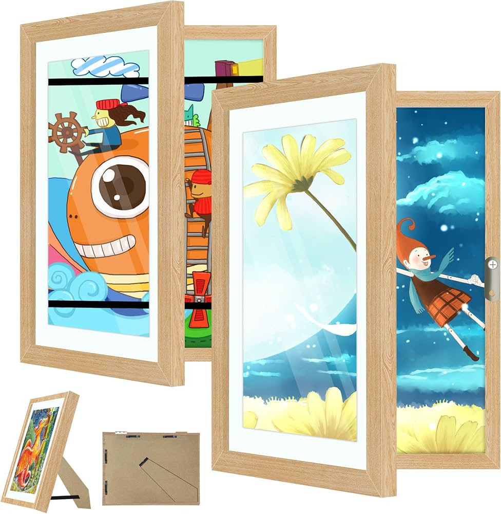 2 Pack Kids Art Frame, 8.5x11 Front Opening Kids Artwork Frames Changeable, Chind Artwork Display... | Amazon (CA)