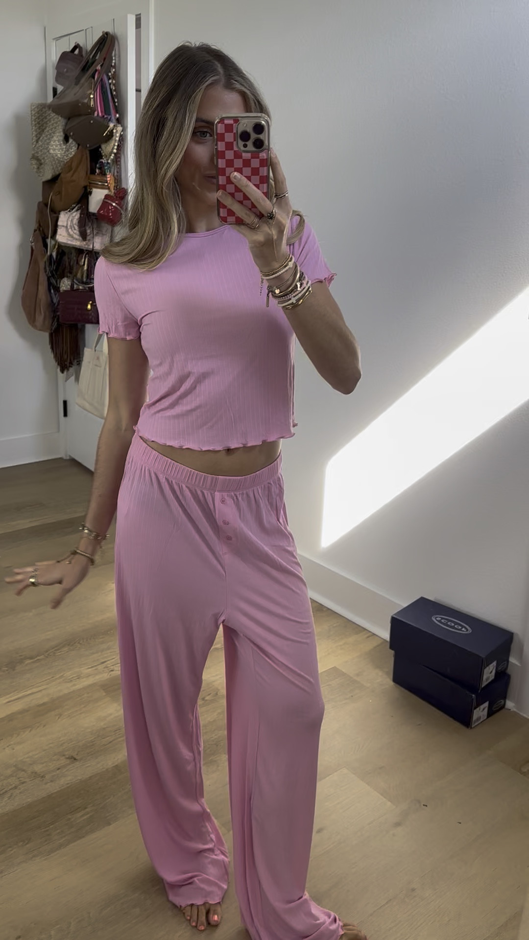 Size small but I wish I got size XS. @nuuds The pajama set that makes you feel feminine, confident, and most of all, comfortable! Featuring a slightly cropped top and relaxed fit full-length pant, this lightweight set is the perfect, flirty addition to your nighttime routine.

#LTKFindsUnder100 #LTKStyleTip #LTKTravel