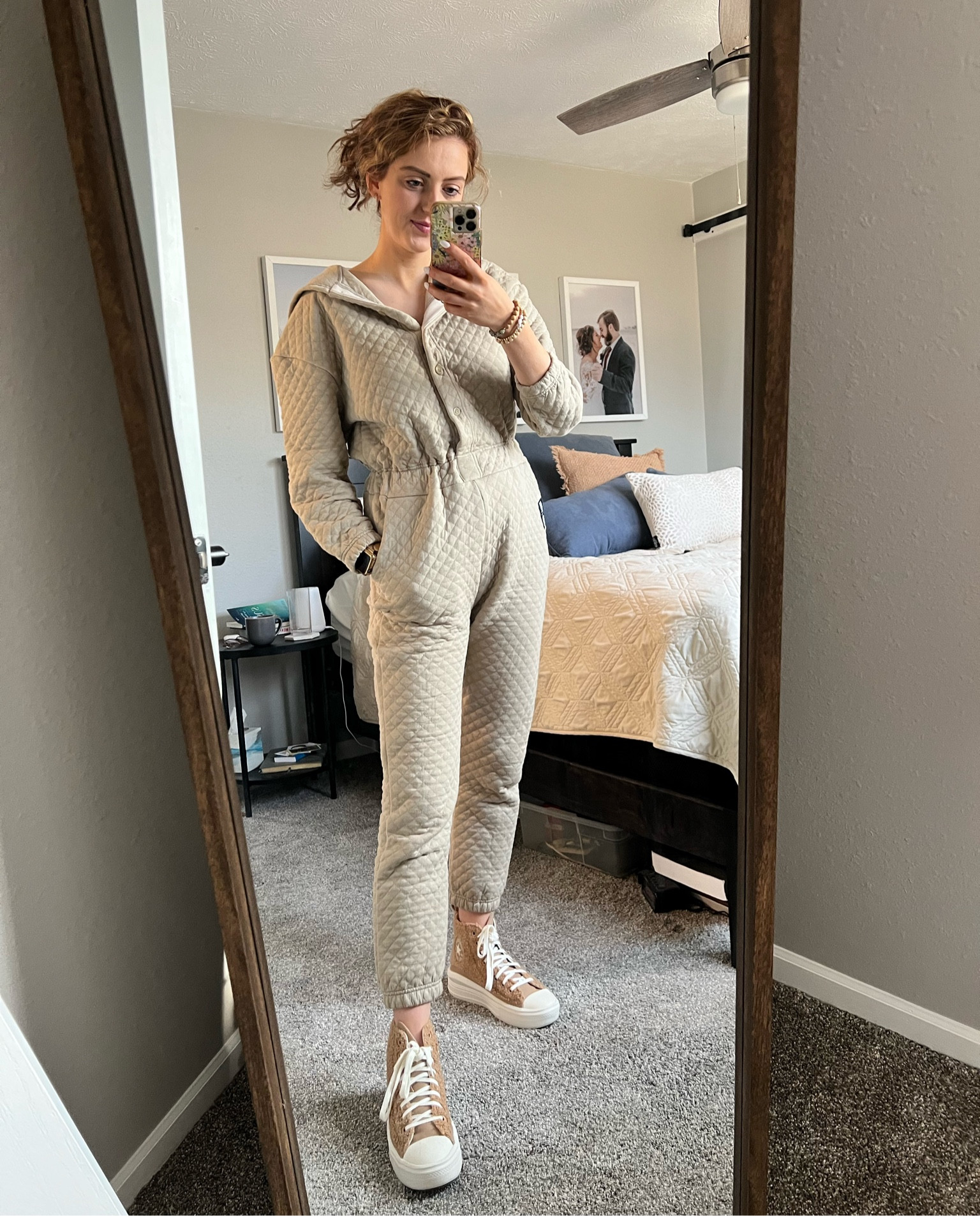 Breastfeeding friendly, quilted romper. Perfect for postpartum and cozy, winter days!

#LTKunder100 #LTKbaby #LTKFind