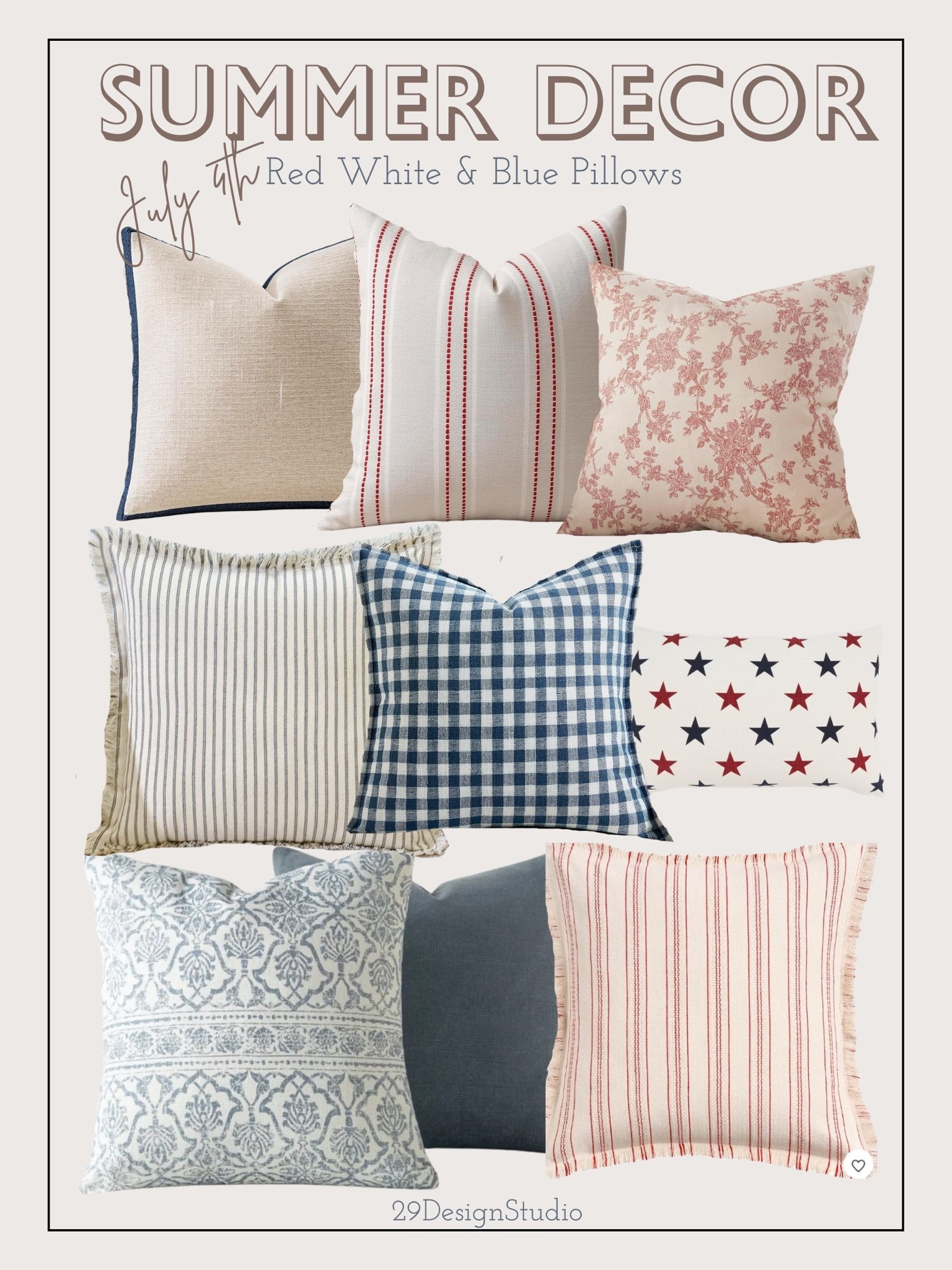 Memorial Day pillows 
July 4th pillows 
Summer decor 
Americana decor

#LTKHome