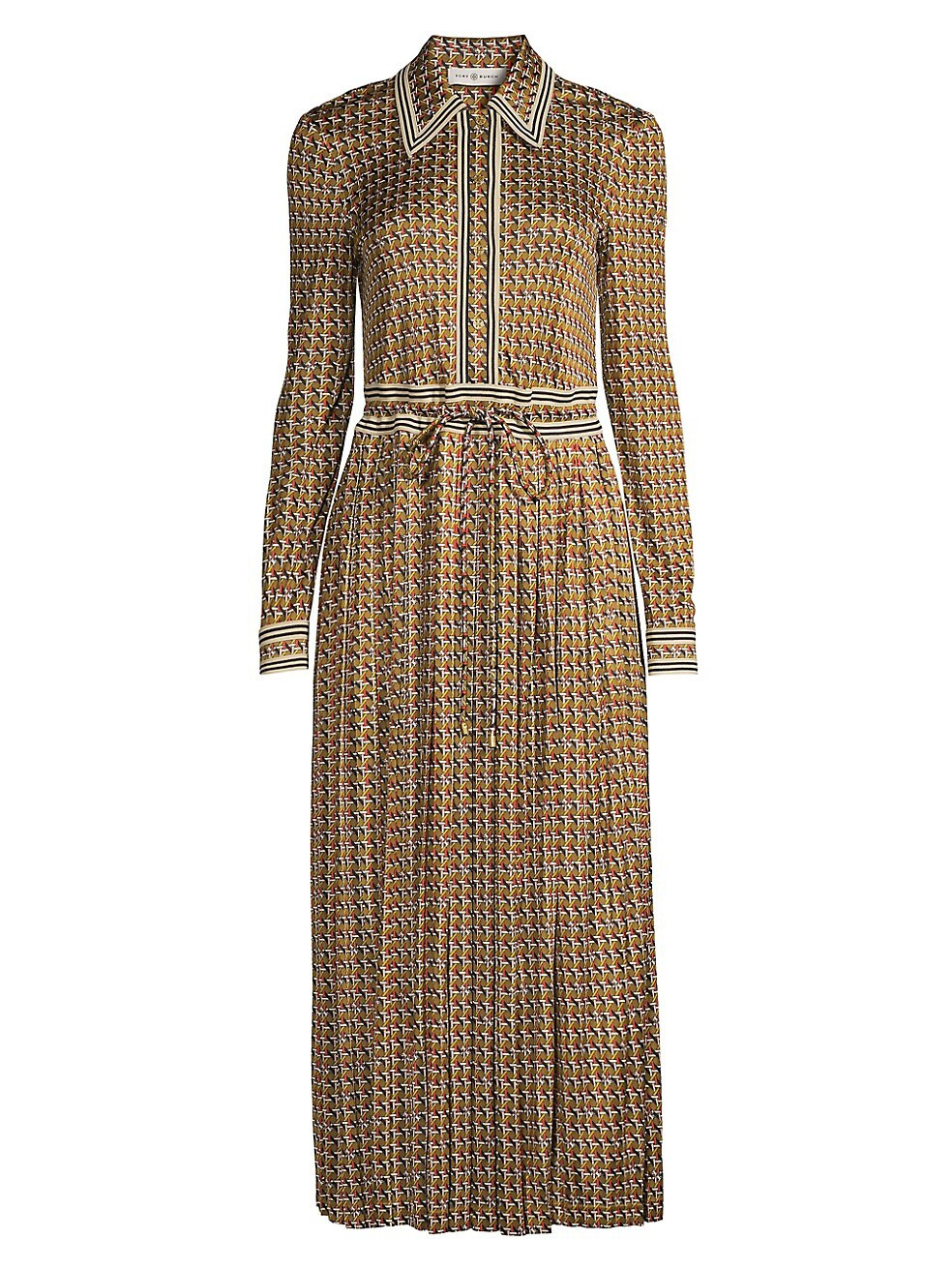 Basketweave Silky Shirtdress | Saks Fifth Avenue
