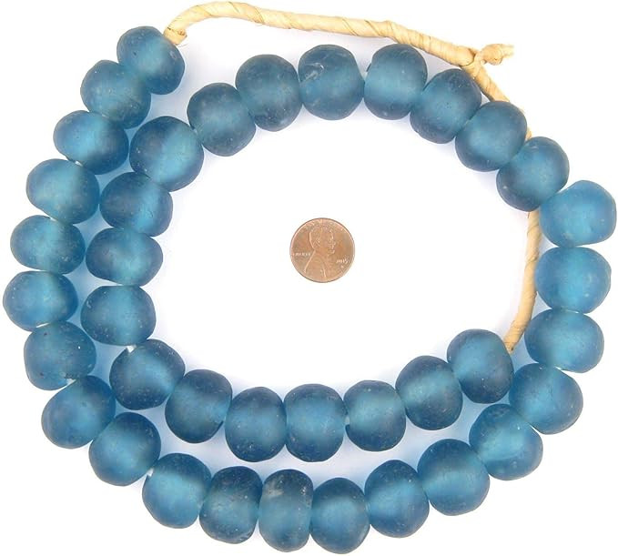 Jumbo Recycled Glass Beads - Beaded Wall Hangings - Extra Large African Sea Glass Beads 21-25mm -... | Amazon (US)