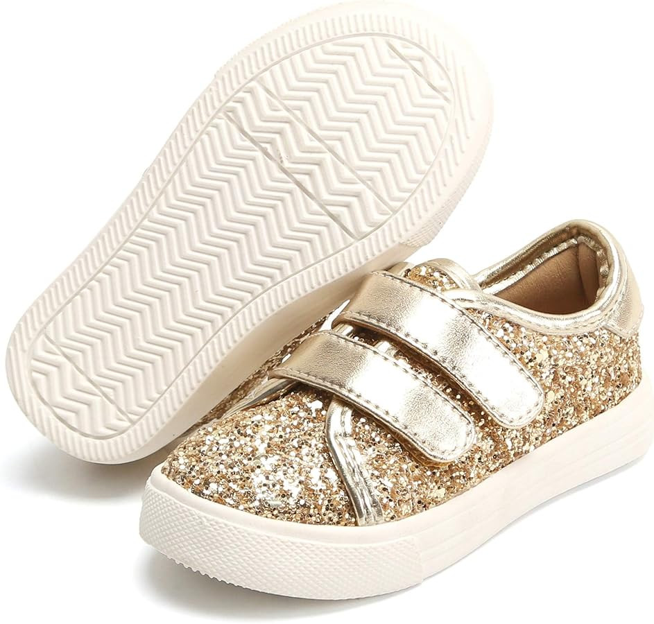 Felix & Flora Toddler/Little Kid Girls Running Shoes Sports Sneakers Princess Casual Glitter Shoe... | Amazon (US)