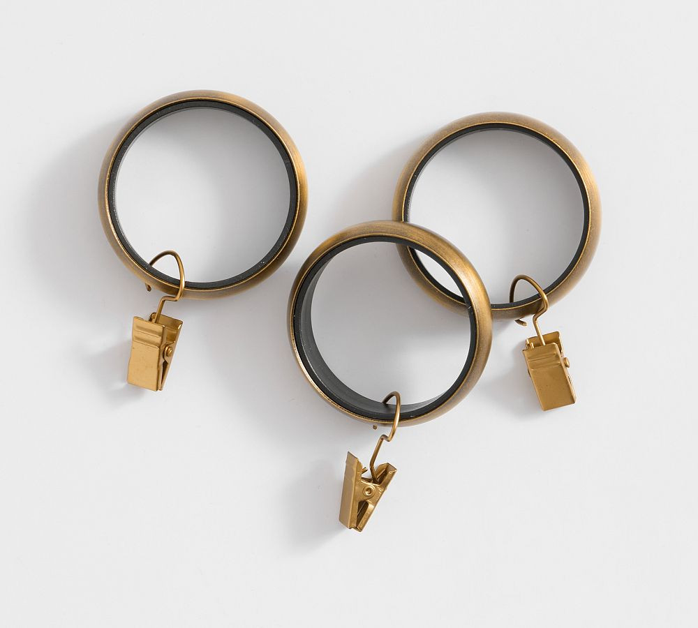 Quiet-Glide Curtain Clip Rings - Set of 10 | Pottery Barn (US)