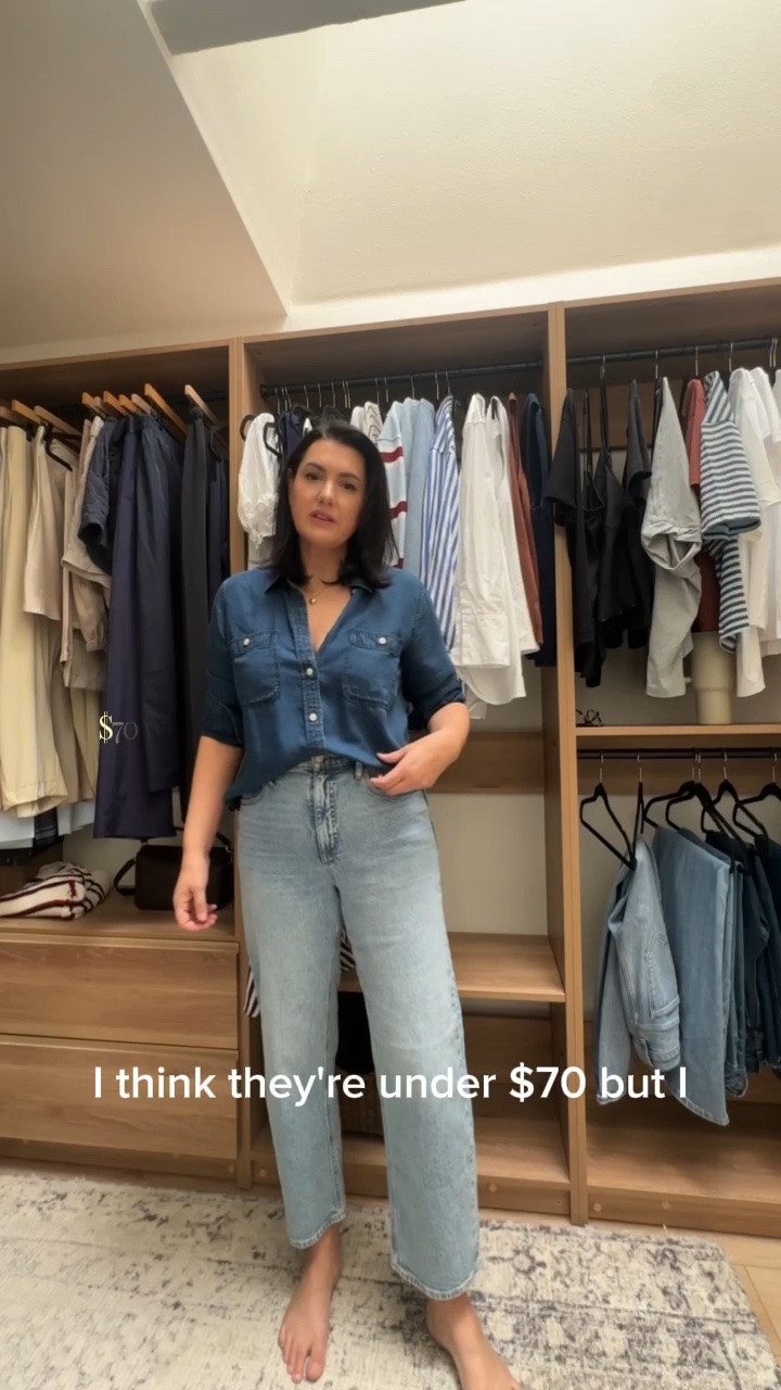 I found the best not “too barrel”barrel jeans! I find them to run a touch IG but overall take your typical size! I’m in the 30, regular.