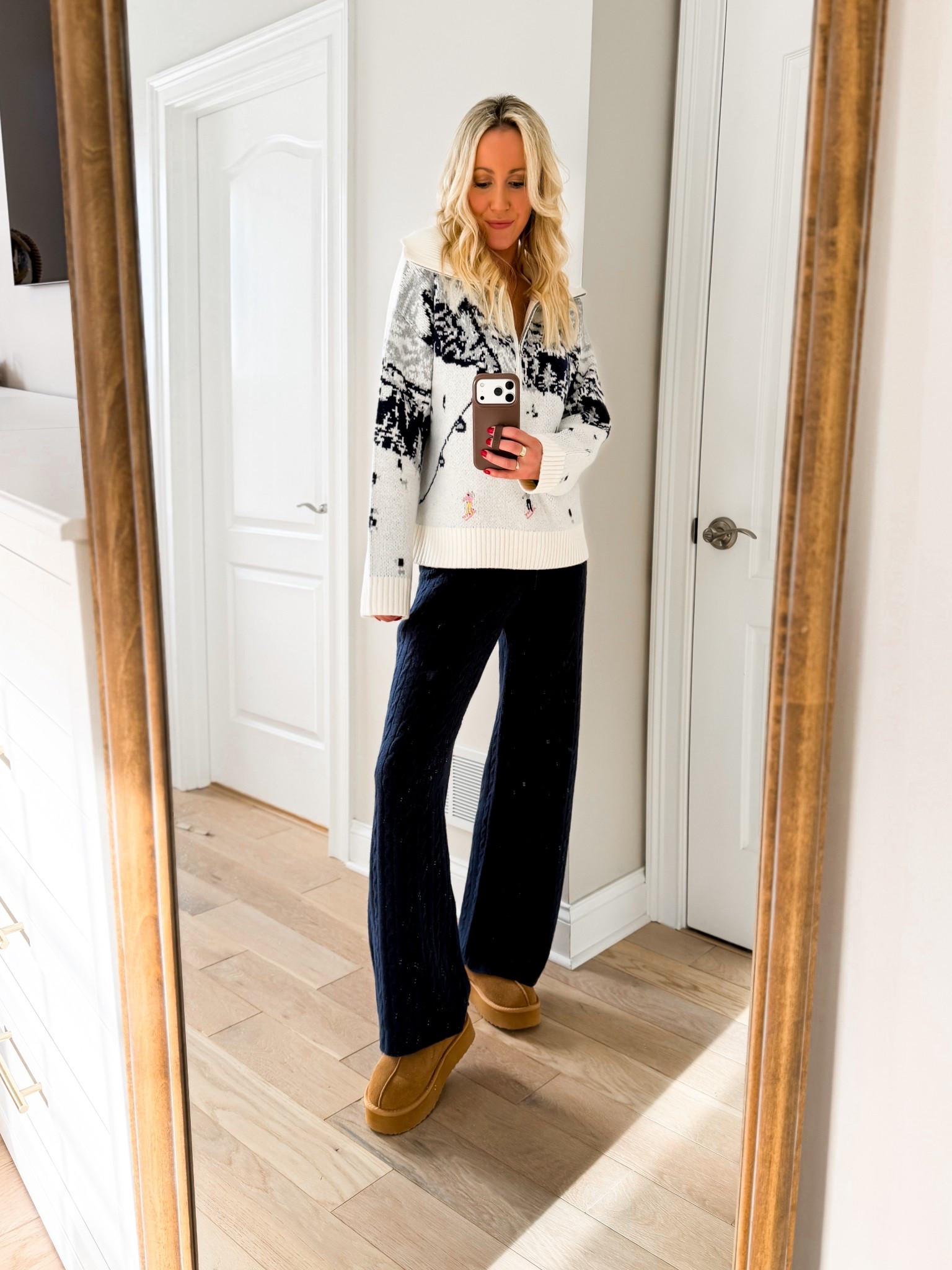 Holiday to winter new arrivals from Target!🎄❄️ Target new arrivals that are cozy, cozy, cozy! 🤩 Love this holiday sweater that you can take them into winter, too! SOO soft and stretchy! Obsessed with the comfy level of all! And can we talk about the cozy lounge pants? So stretchy (but they hold their shape) and soft, without being itchy! The cable knit is so cute! Also, everything has been recently restocked Perfect for Christmas morning, holiday travel, and also to wear all Christmas vacation! Even perfect to wear after the holidays! I’m 5’7” wearing medium in the sweater and xs small in the lounge pants. 

#LTKTravel #LTKFindsUnder50 #LTKHoliday