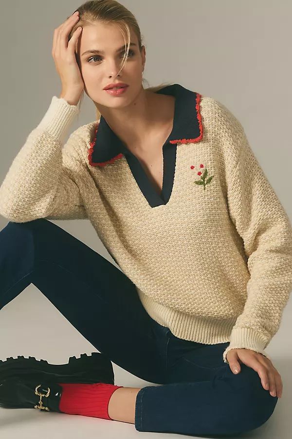 Trovata Parker Polo Sweater | Anthropologie (US)