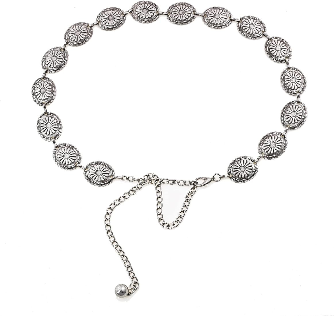 ILuvatar Luvatar Womens Metal Chain Dress Belt Hollow Out Daisy Sweater Belt Decorated Skinny Wai... | Amazon (US)