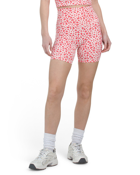 Printed Hearts Biker Shorts | TJ Maxx