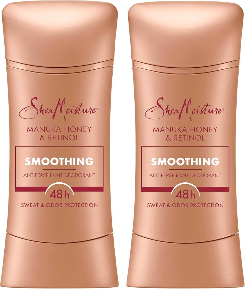 SheaMoisture Antiperspirant Deodorant Stick Smoothing Manuka Honey & Retinol 2 Count for 48HR Swe... | Amazon (US)