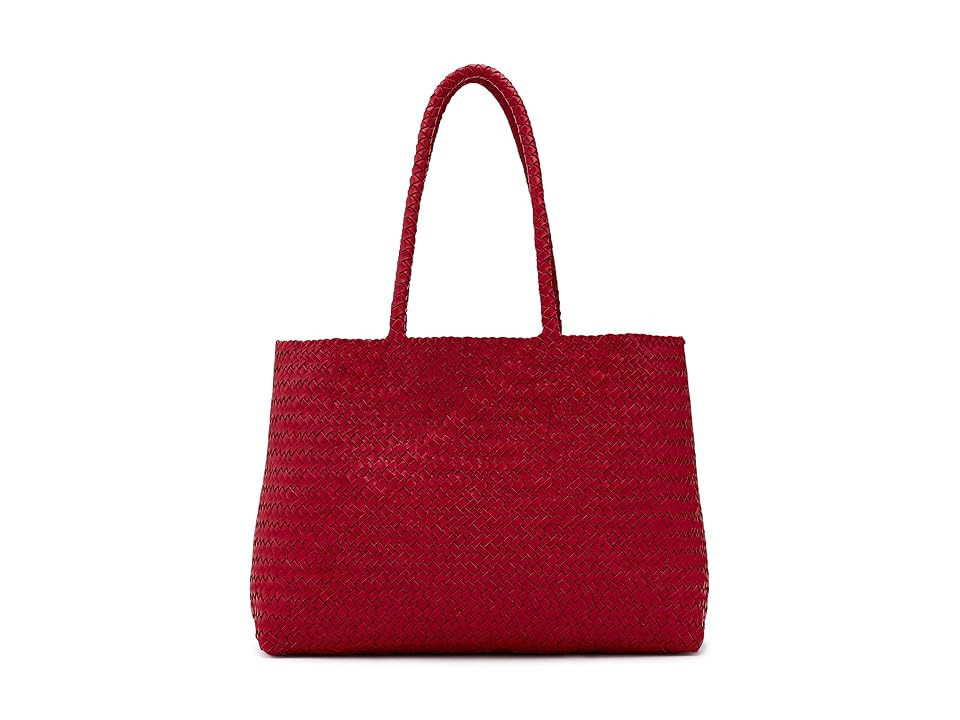Madewell Handwoven Leather Tote Tote Handbags Scarlet: One Size | Zappos.com