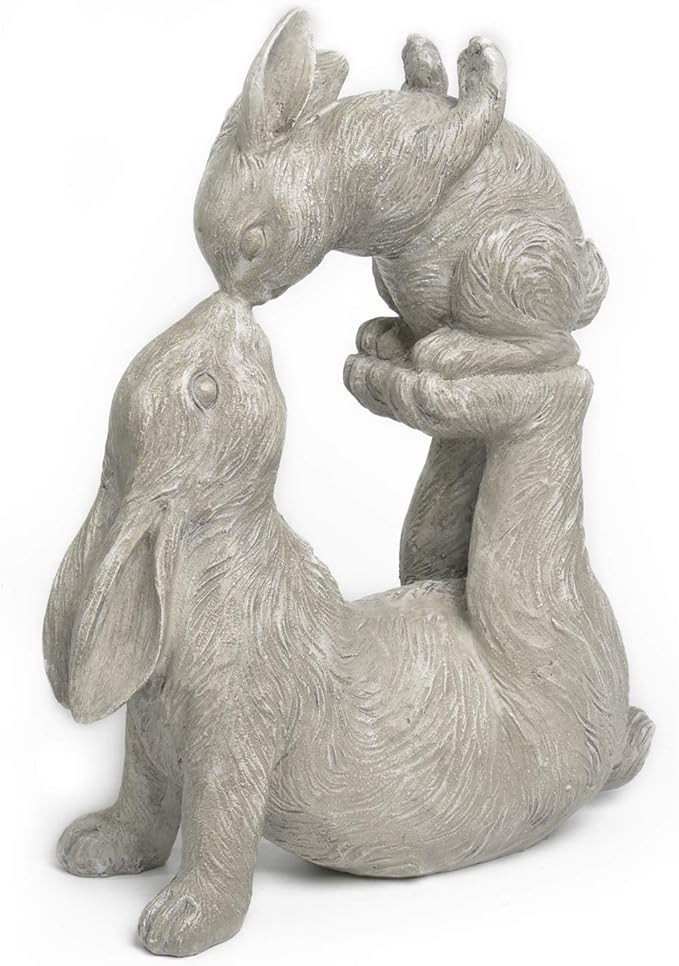 Garden Statues Kissing Bunny Sulpture - Garden Décor Rabbit Collectible Figurines Yard Decoratio... | Amazon (US)
