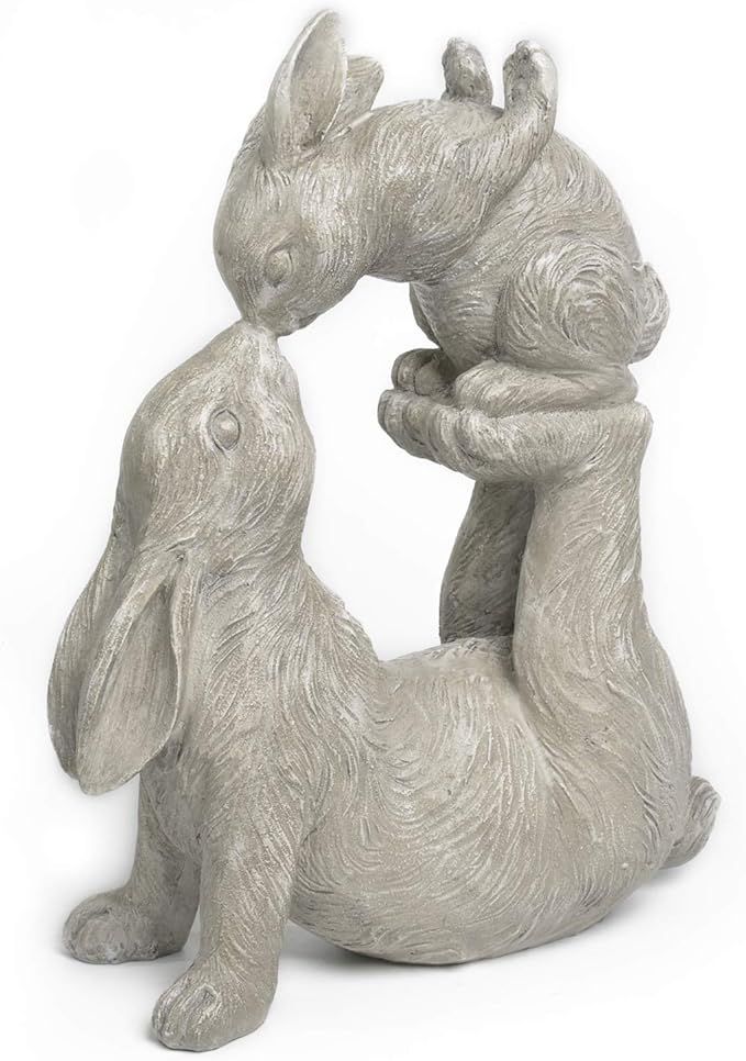 Garden Statues Kissing Bunny Sulpture - Garden Décor Rabbit Collectible Figurines Yard Decoratio... | Amazon (US)