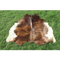 Tricolor Brindle Cowhide Rug Brazilian Cow Skin Hide Floor 4.5 X As Picture | Etsy (US)