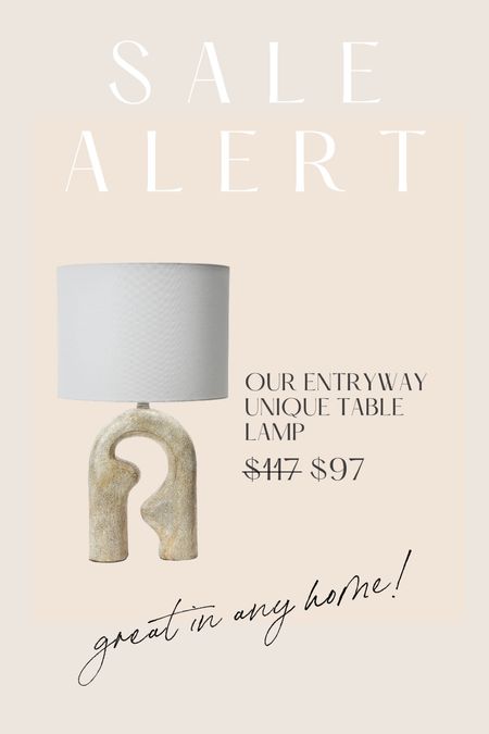 Our entryway modern table lamp is on sale! Now under $100!! 
