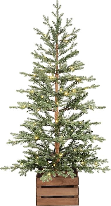 Haute Decor 4.5 Ft. Alberta Alpine Potted Tree with 120 Warm White LED Lights - Twinkle and Stead... | Amazon (US)