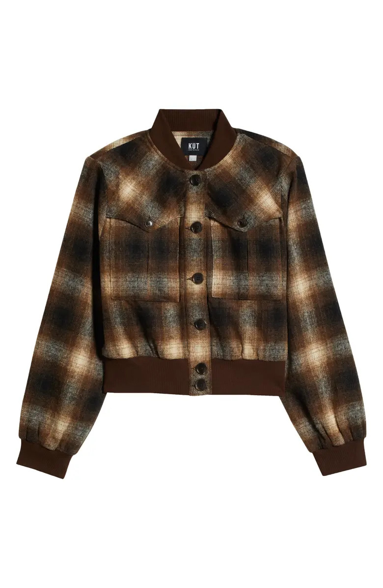 KUT from the Kloth Enley Plaid Bomber Jacket | Nordstrom | Nordstrom