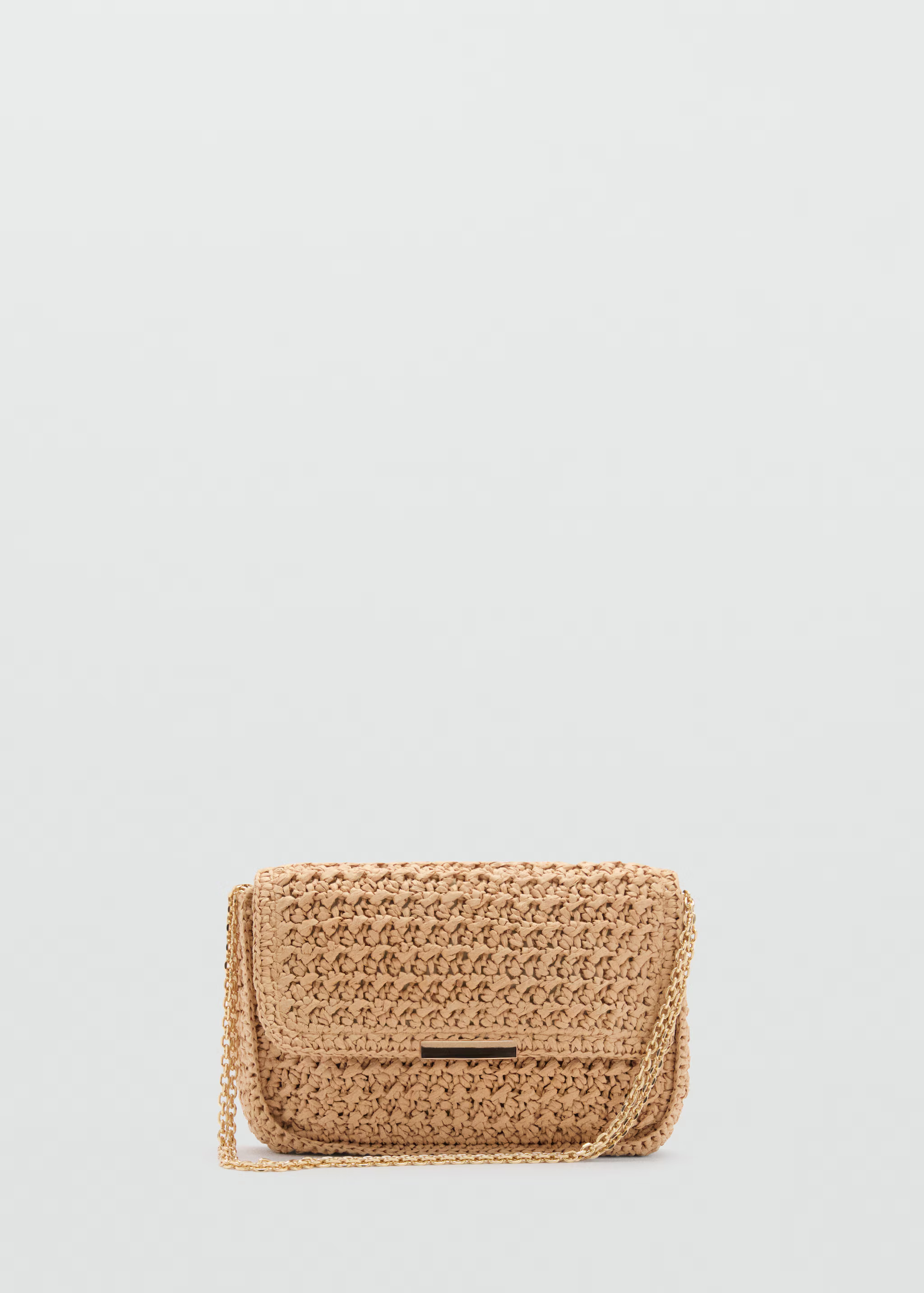 Natural fibre shoulder bag | MANGO (UK)