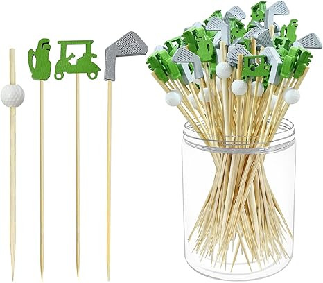 200Pcs Golf Cocktail Picks,4.7 Inch Golf Theme Decorative End Cocktail Skewers Sandwich Fruit Too... | Amazon (US)