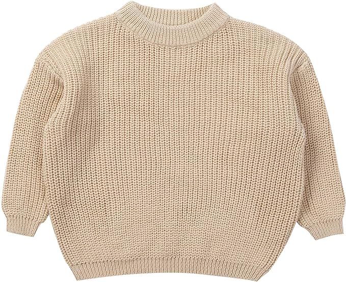 Afunbaby Baby Girl Boy Knit Sweater Blouse Pullover Sweatshirt Warm Crewneck Long Sleeve Tops for... | Amazon (US)