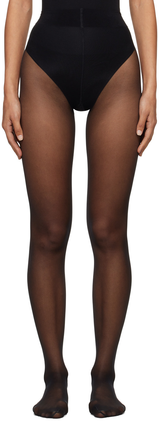 Wolford Black Satin Touch 20 Tights | SSENSE