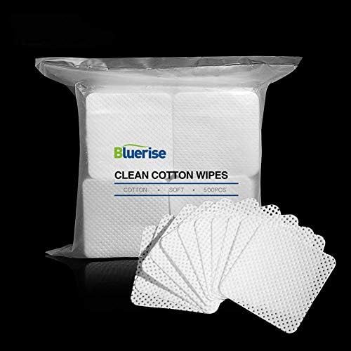 BLUERISE 500Pcs Nail Pliosh Remover Lint Free Nail Wipes Soft Gel Nail Polish Remover Pads Absorbabl | Amazon (US)
