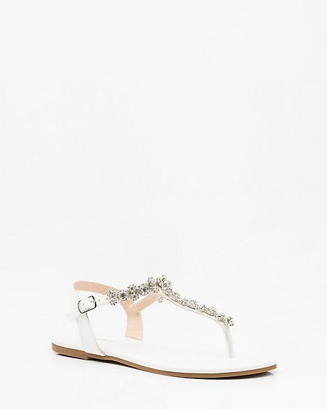 LE CHÂTEAU: Jewel Embellished Thong Sandal | Le Chateau Stores Inc.