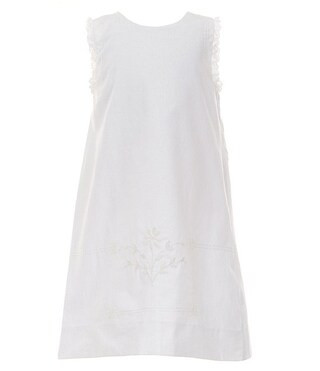 x Kristin Ellen Hockman Little Girls Svea White Embroidered Dress | Dillard's