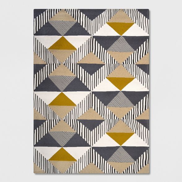 Austin Tile Outdoor Rug Gray/Yellow - Project 62™ | Target
