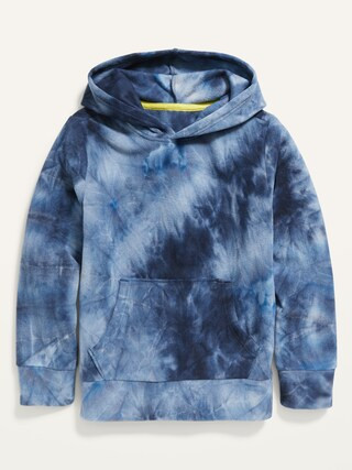 Gender-Neutral Micro Fleece Tie-Dye Pullover Hoodie for Kids | Old Navy (US)