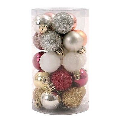 25ct Enchanted Eve Mini Christmas Ornament Set Red Gold Silver and White - Wondershop™ | Target
