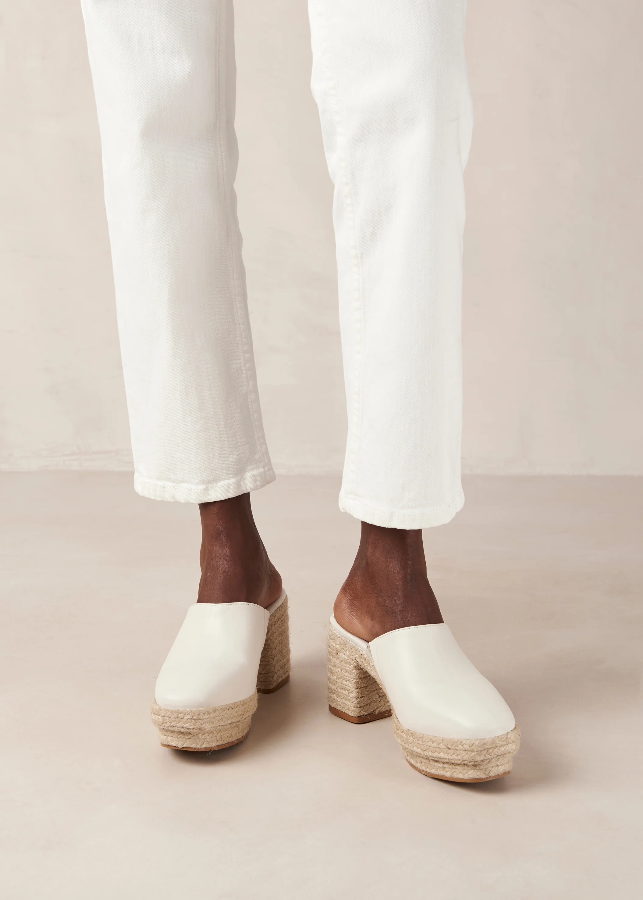 Pico - White Leather Espadrilles | ALOHAS | Alohas US