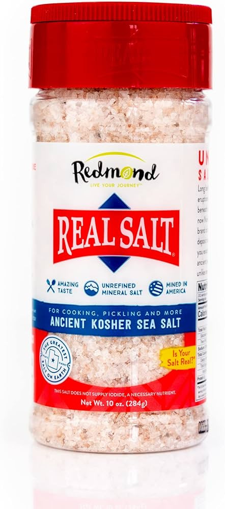 Redmond Real Sea Salt - Natural Unrefined Gluten Free Kosher, 10 Ounce Shaker | Amazon (US)