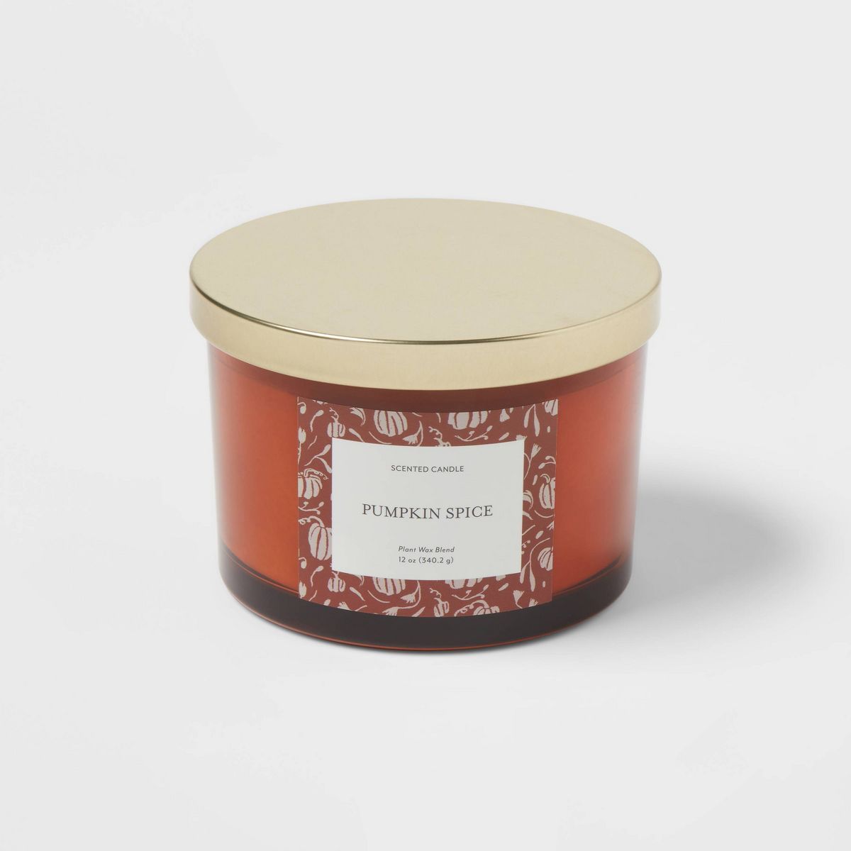 12oz Lidded Glass Jar Pumpkin Spice Candle Orange - Threshold™ | Target