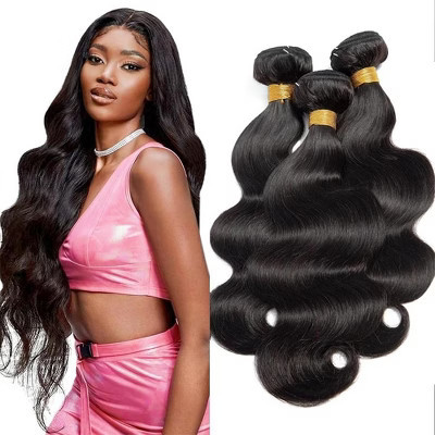 Jessie's Wig 8-30 Inch Normal Grade B Body Wave Human Hair Bundles 95g For Women Thin Hair Body Wave #1b Natural Black 1Pcs/Pack  16" | Target
