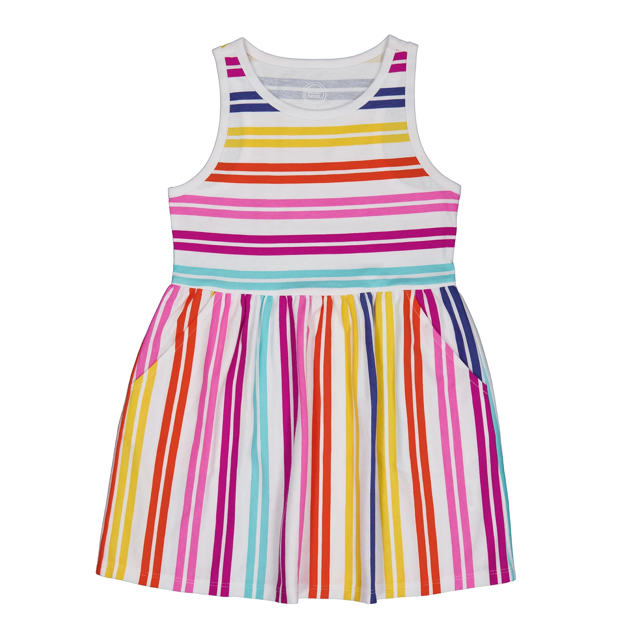 Wonder Nation Girls Tank Play Dress, Sizes 4-18 & Plus | Walmart (US)