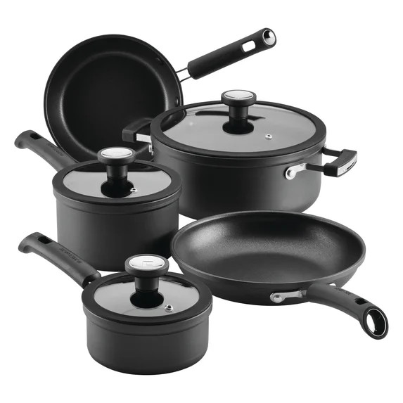 Farberware TrueCook 12pc Cookware Set, Dishwasher and Oven Safe, Black | Walmart (US)