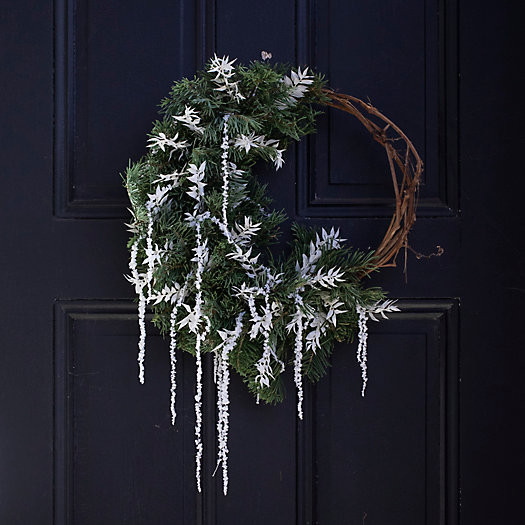Fresh Fir + Hanging Amaranth Asymmetrical Wreath | Terrain