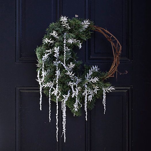 Fresh Fir + Hanging Amaranth Asymmetrical Wreath | Terrain