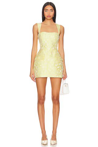 Amanda Uprichard Bethany Romper in Yellow from Revolve.com | Revolve Clothing (Global)