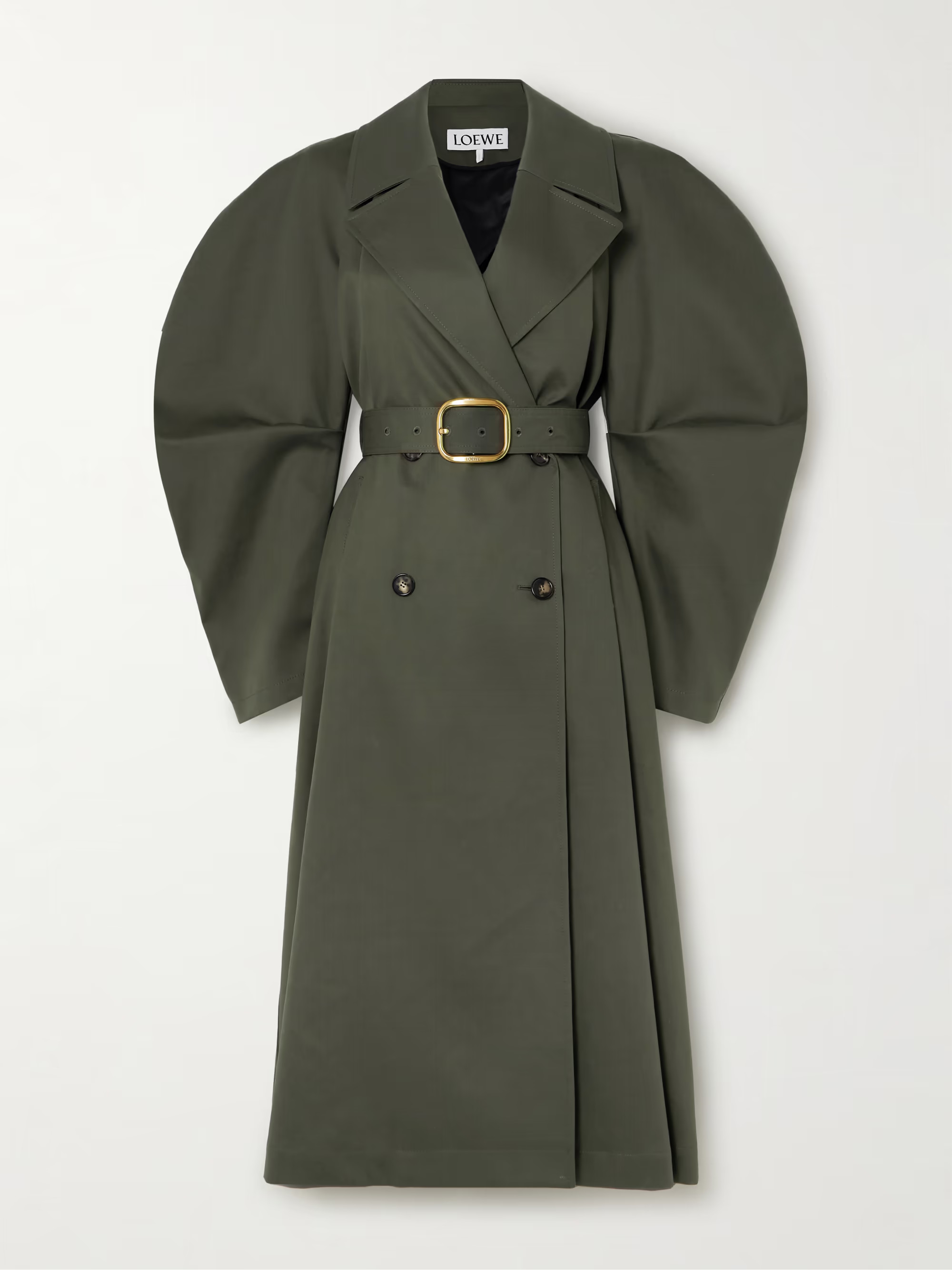 Belted double-breasted cotton-gabardine trench coat | NET-A-PORTER (US)