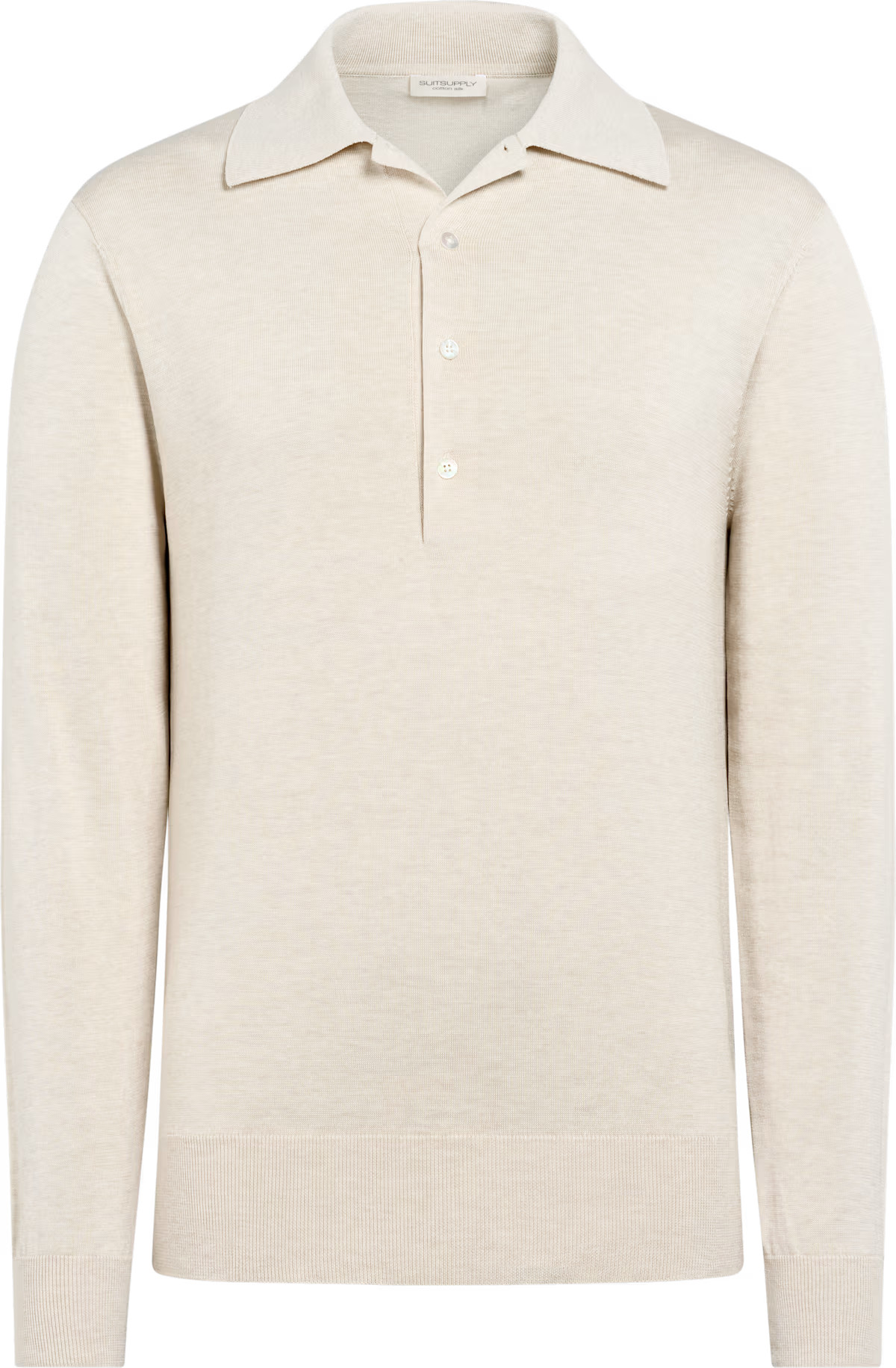 Suitsupply Sand Long Sleeve Polo | Suitsupply (US)